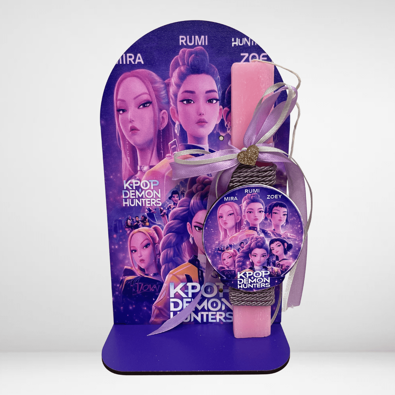 Circle Flower Natural Brand Logo Λαμπάδα Huntrix με καδράκι - Image 1