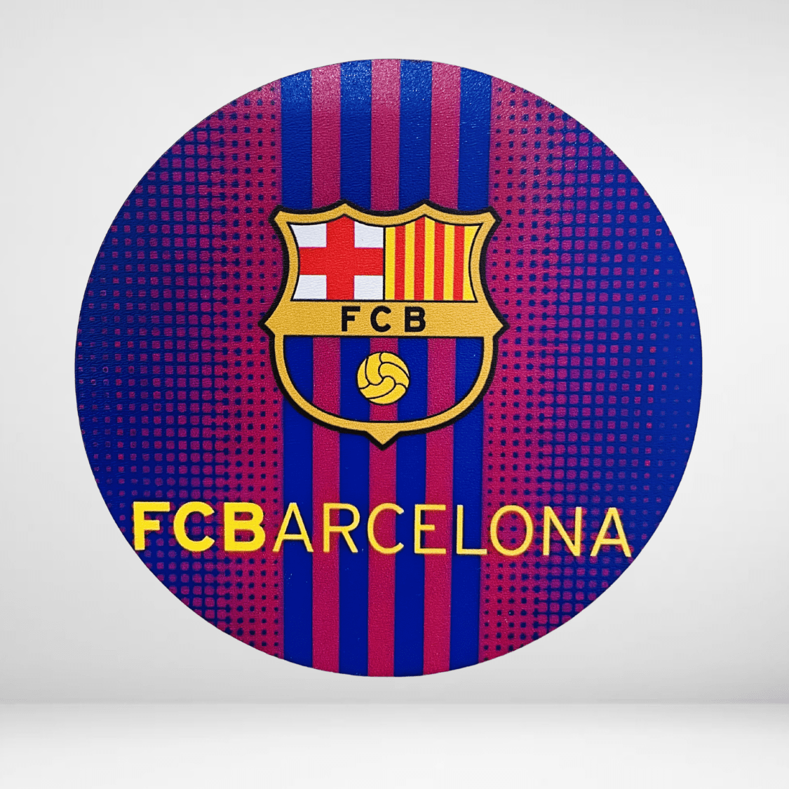 Circle Flower Natural Brand Logo Ξύλινη Φιγούρα Barcelona - Image 1