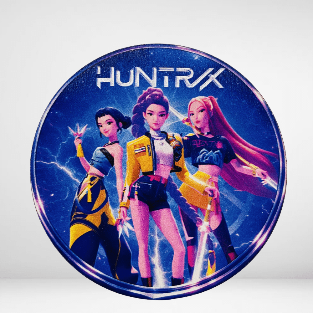 Circle Flower Natural Brand Logo Ξύλινη Φιγούρα huntrix στρογγυλό - Image 1