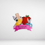 Ξύλινο διακοσμητικό για δασκάλα 6 εκ